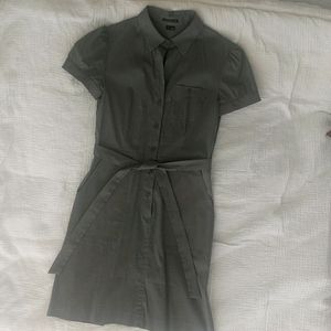 Theory Grey Collared Work Dress
